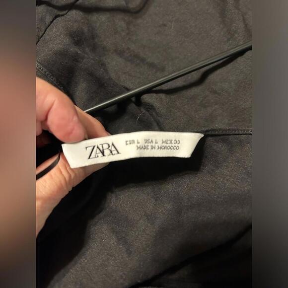 Zara one shoulder Linen blend top - Picture 4 of 5